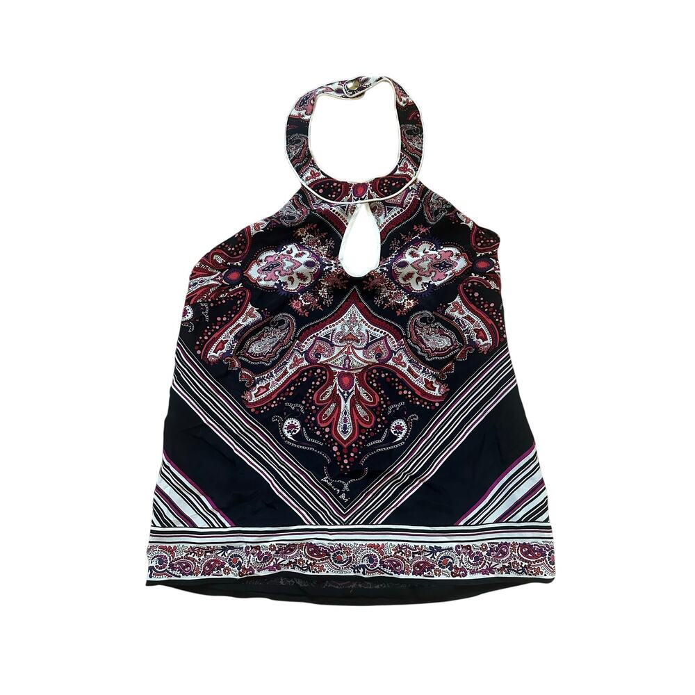 Bui de Barbara Bui Silk Printed Halter Tank Top Size 38 (S, 6)